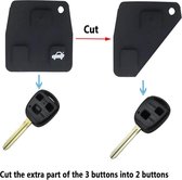 2 x Toyota Key Rubber Pad Remplacement 2/3 Boutons pour Toyota Land Cruiser Yaris Corolla Verso Prius Boutons poussoirs / boutons pour clé de voiture à distance