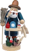 Rookmannetje als marskramer | Houten kerstdecoratie / wierookhouder | 14 cm hoog