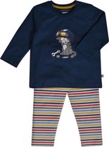 Woody pyjama jongens - kat - donkerblauw - 202-3-PLS-S/872 - 1m