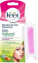 Veet Ontharingsstrips  - Gezicht - Argan - 20 stuks x4