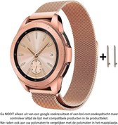 Rose Goud kleurig Metalen bandje Milanees voor 20mm Smartwatches – 20 mm pink milanese smartwatch strap - Rose Gold - Roze