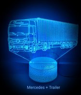 "MERCEDES + TRAILER" 3D led lamp -  CRAQ