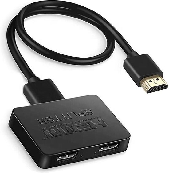 HDMI splitter 2 in 1 - HDMI 1 in 2 uit voor twee Monitoren - 4K@60hz - HDMI  splitter -... | bol.com