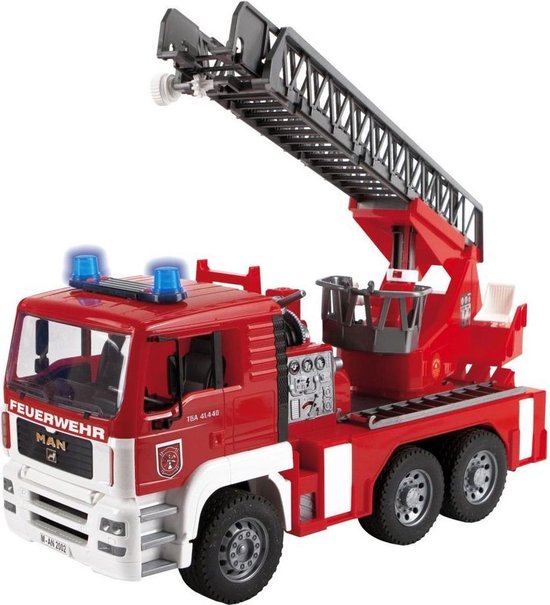 BRUDER - 2771 - MAN brandweerwagen met ladder, waterpomp en geluids- en  lichtmodule -... | bol.com