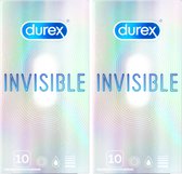 Durex Invisible Extra Dun - Condooms - 2 x 10 stuks