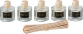J-Line Doos Van 5 Geurolie Simplicity Zwart/Goud