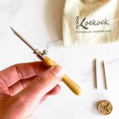 Punch Naald Set met 3 maten naalden | Punch needle tool te gebruiken met borduurgaren, dunne wol en haakkatoen, Eco punch naald