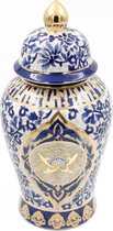 Decoratie Vaas / Chinese Vaas  – Porselein – Blauw - 46cm