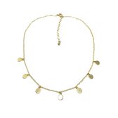 7 coins necklace - goud