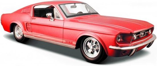 oplichter misdrijf test Modelauto Ford Mustang GT 1967 rood 19 x 7 x 5 cm - Schaal 1:24 -  Speelgoedauto -... | bol.com