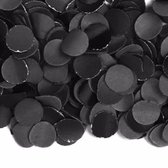 5x zakjes van 100 gram party confetti kleur zwart - Feestartikelen
