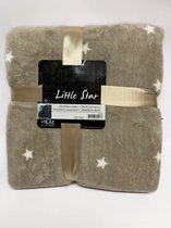 Unique Living Little Stars Plaid - 150 x 200 cm - Taupe