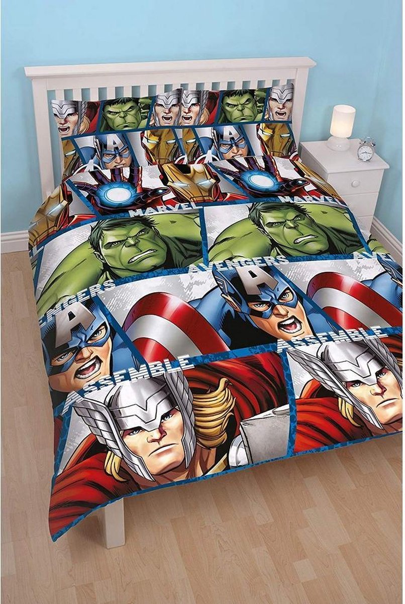 Marvel Avengers Shield - Dekbedovertrek - Tweepersoons - 200 x 200 cm -  Multi | bol.com