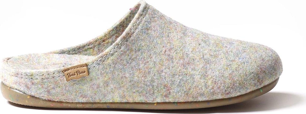 Toni Pons Mona-FR Dames Pantoffels Multi | Grijs | Gerecyclede PET flessen | Maat 41