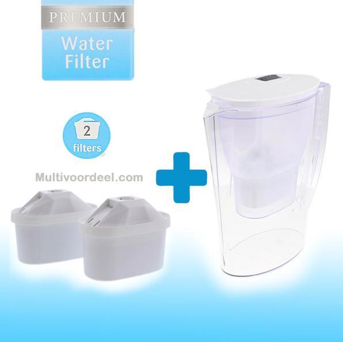 PREMIUM Geschikt als BRITA waterfilterkan - 2,3L Inclusief 3 Stuks Water  filter... | bol.com