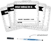 Mijlpaalkaarten baby uitwisbaar met stift - Kraamcadeau