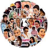 The Kardashians sticker mix met Kim Kardashian, Kris Jenner etc - 50 stickers