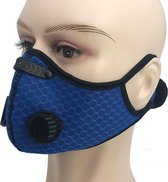 MaxedMore - Sportmasker- mondmasker voor sport - wasbaar - herbruikbaar - Blue- met filter - gezichtsmasker - om te sporten