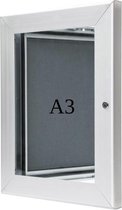 Viz Pro prikbord - stoffen notitiebord - met slot - A3 formaat - aluminium frame