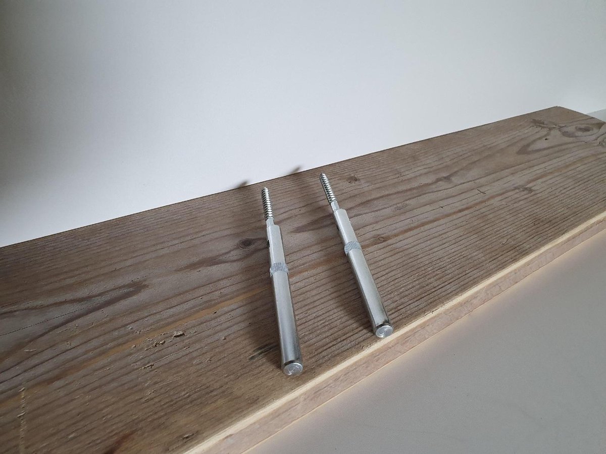Steigerhout plank + Blinde Plankdragers | 95cm | Steigerplank (2x  geschuurd) |... | bol.com