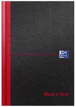 Oxford Black n' Red - Notitieboek - A5 - Gelijnd - 90g - Hardcover - Zwart