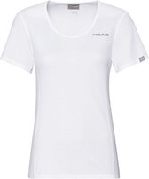 Head Club Tech T-shirt Tennis Tenniskleding Dames Wit - Maat XS
