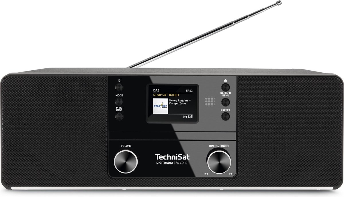 Technisat Digitradio 370 CD IR, DAB+, FM, internetradio en CD - zwart