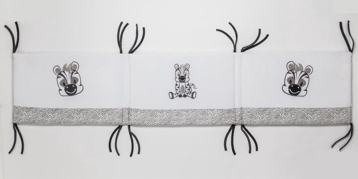 Stefano fashion - Zebra - Bedomrander 190x40 cm - voor zowel bed 60x120 en 70x140 cm