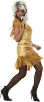 Smiffy's - Tina Turner Kostuum - Tina De Poplegende - Vrouw - Goud - Small - Carnavalskleding - Verkleedkleding