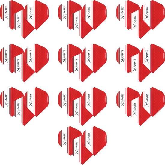 Darts Set 10 (60 stuks) pack darts shafts en darts flights - darts flights - rood van Dart — afbeelding 2