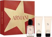 Armani Si Giftset - 50 ml eau de parfum spray + 75 ml showergel + 75 ml bodylotion - cadeauset voor dames