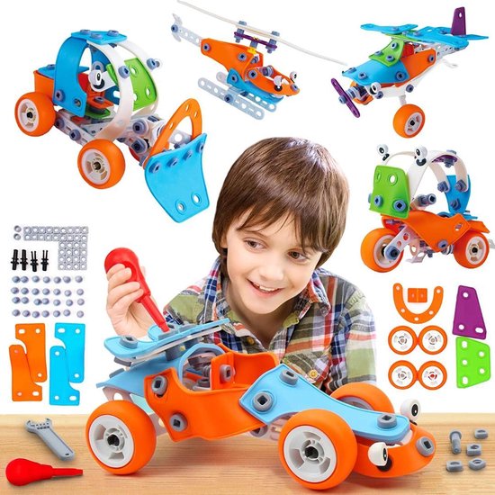 Build & Play Educatief Speelgoed - WithGoods® 5 in 1 Bouwpakket Voor Kinderen - ... |