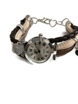 Petra's Sieradenwereld - Horloge leer met hartjessluitingen (6)