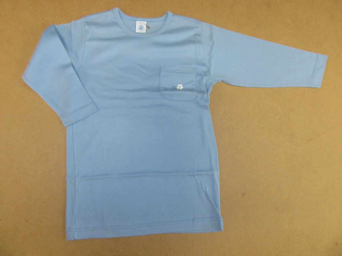Petit Bateau - Nachthemd - Slaapkleed - Blauw - Wol katoen -  4 jaar  102