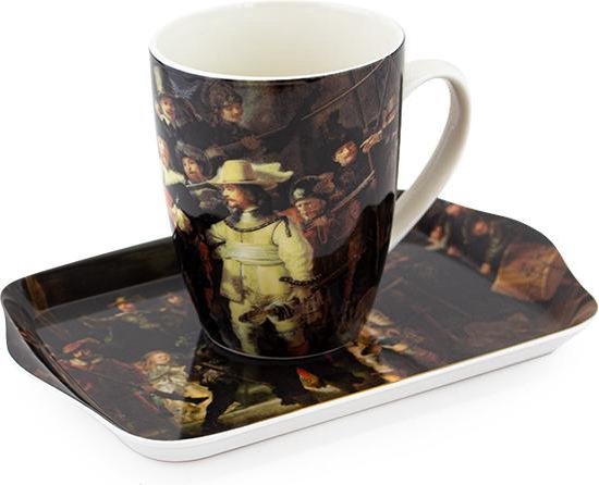 Coffret cadeau : mug et plateau, La Nachtwacht, Rembrandt
