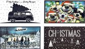 4 Kerst - Cadeauenveloppen - Geldenveloppen - Luxe goud foliebedrukking