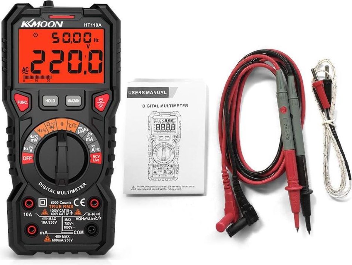 HT118A Professionele Digitale Multimeter Auto Range 6000 Graven