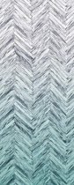 Fotobehang - Herringbone Mint 100x250cm - Vliesbehang