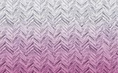 Fotobehang - Herringbone Pink 400x250cm - Vliesbehang