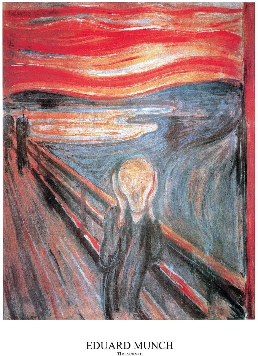 PGM Kunstdruk Edvard Munch - The Scream 50x70cm Divers