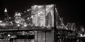 Alan Blaustein - Brooklyn Bridge at Night Kunstdruk 91x45cm