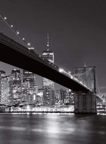 Fotobehang - Brooklyn Bridge NY 192x260cm - Vliesbehang
