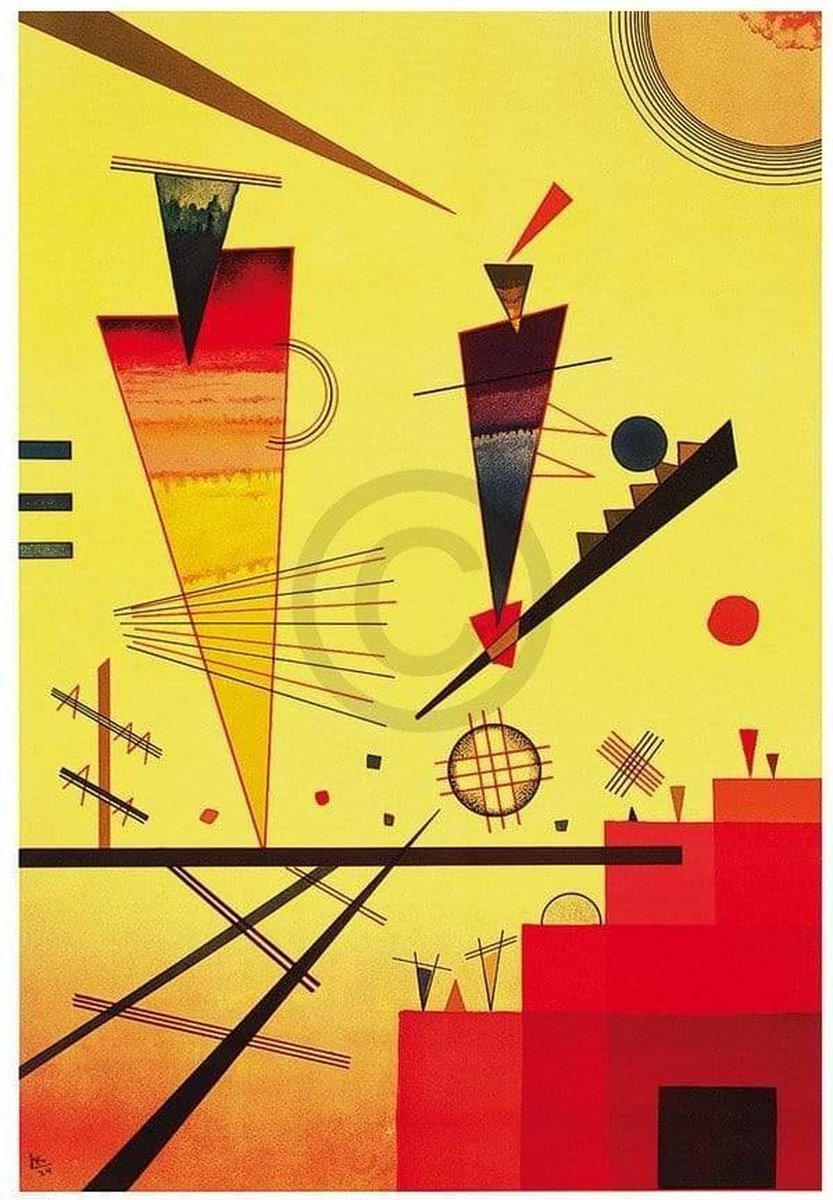 PGM Kunstdruk Wassily Kandinsky - Structure joyeuse 60x80cm Divers