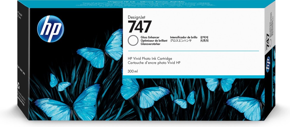 HP 747 glansverhogende DesignJet inktcartridge, 300 ml