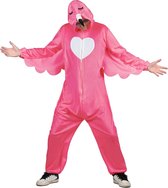 LUCIDA - Roze flamingo outfit met capuchon voor mannen - L