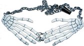 Ripper Merchandise LTD - KF - Witte skelet handen ketting voor volwassenen - Accessoires > Sieraden