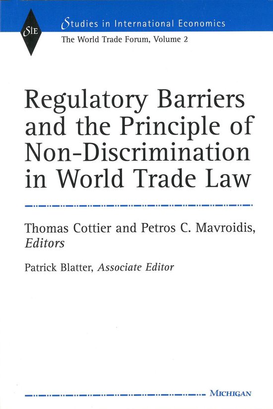 Regulatory Barriers and the Principle of Non-Discrimination  ... - cover