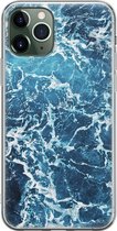 Leuke Telefoonhoesjes - Hoesje geschikt voor iPhone 11 Pro Max - Oceaan - Soft case - TPU - Natuur - Blauw