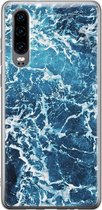 Huawei P30 hoesje - Oceaan - Soft Case Telefoonhoesje - Natuur - Blauw