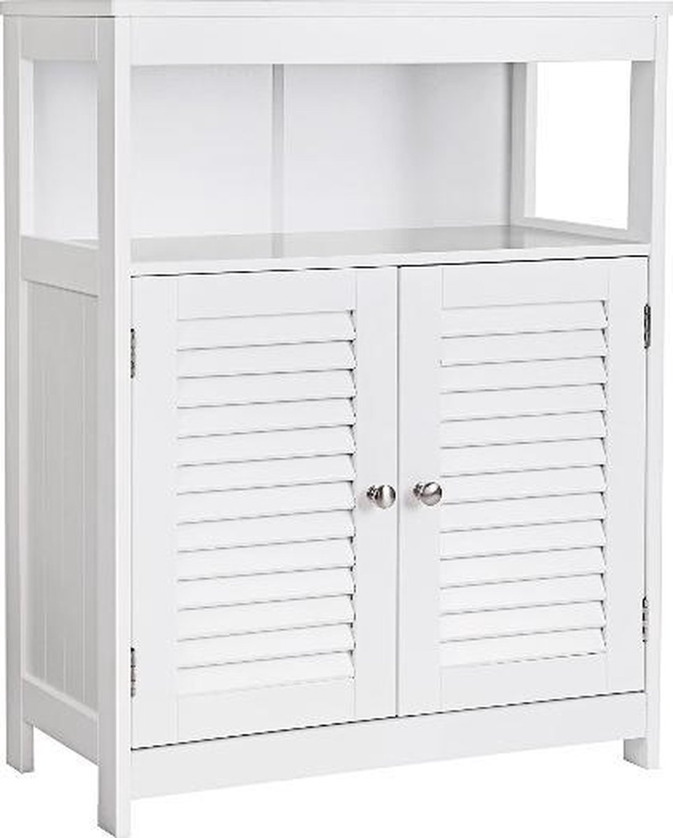 GIANTEX Badkamerkast, 60 x 30 x 109 cm, badkamerkast met 2 deuren en 2 GIANTEX Badkamerkast, 60 x 30 x 109 cm, badkamerkast met 2 deuren en 2